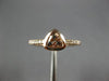 ESTATE .45CT DIAMOND & AAA TRILLION CUT MORGANITE 14KT ROSE GOLD BEZEL FUN RING