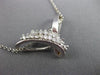 ESTATE .52CT ROUND CUT DIAMOND 14KT WHITE GOLD V SHAPE FLOATING PENDANT #11949