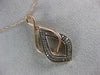 ESTATE .33CT CHOCOLATE FANCY DIAMOND 14KT ROSE GOLD 3D CLASSIC TEAR DROP PENDANT