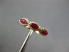 ESTATE .71CT DIAMOND & AAA RUBY 14K YELLOW GOLD 3D HALO WEDDING ANNIVERSARY RING