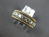 ESTATE WIDE 1.02CT DIAMOND 14KT 2 TONE GOLD SEMI ETERNITY ROPE ANNIVERSARY RING
