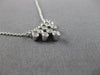 ESTATE .26CT DIAMOND 14KT WHITE GOLD 3D BEZEL CROWN FLEXIBLE CHANDELIER NECKLACE