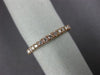 ESTATE .66CT DIAMOND 14KT ROSE GOLD 3D CLASSIC ROUND ETERNITY ANNIVERSARY RING
