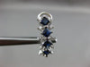 ESTATE 1.40CT DIAMOND & AAA SAPPHIRE 14K WHITE GOLD 3D UMBRELLA CLIP ON EARRINGS