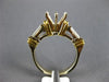 ESTATE .70CT DIAMOND 14KT 2 TONE GOLD BAGUETTE SEMI MOUNT ENGAGEMENT RING #22409