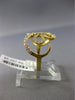 ESTATE WIDE .64CT ROUND DIAMOND 18KT YELLOW GOLD OPEN FLYING BUTTERFLY FUN RING