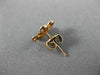 ESTATE .41CT ROUND DIAMOND 18KT ROSE GOLD 3D CLASSIC FLOWER LOVE STUD EARRINGS