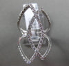 ESTATE LARGE .85CT DIAMOND 18KT WHITE GOLD 3D OPEN DOUBLE INFINITY LOVE RING