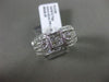 ESTATE LARGE .92CT ROUND & PRINCESS DIAMOND 14K WHITE GOLD HEART FRIENDSHIP RING