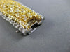 ESTATE MASSIVE 24.86CT WHITE & FANCY INTENSE YELLOW DIAMOND 14K GOLD 3D BRACELET