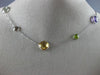 ESTATE 20.0CT AAA MULTI GEM 14KT WHITE GOLD 3D BY THE YARD MULTI SHAPE NECKLACE