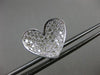 ESTATE LARGE 2.0CT DIAMOND 18KT WHITE GOLD 3D PAVE LOVE HEART CLIP ON EARRINGS