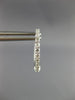 ESTATE .25CT DIAMOND 14KT WHITE GOLD 3D CLASSIC OVAL HUGGIE HOOP EARRINGS