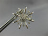 ESTATE EXTRA LARGE 1.26CT DIAMOND 14KT WHITE GOLD 3D FLOWER SNOW FLAKE EARRINGS