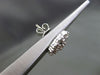 ESTATE LARGE .13CT DIAMOND 14KT WHITE GOLD 3D CLUSTER FLOWER FLAKE STUD EARRINGS