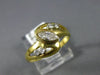 ANTIQUE WIDE .33CT DIAMOND 14KT YELLOW GOLD 3D PROMISE FRIENDSHIP RING #12081