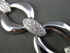 ESTATE LARGE 3.03CT DIAMOND 18K WHITE GOLD 3D LINKED HANDCRAFTED ITALIAN BRACLET