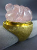 ANTIQUE MASSIVE 50.0CT AAA PINK QUARTZ 18K YELLOW GOLD 3D HANDCRAFTED LUCKY RING
