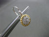 ESTATE LARGE .52CT DIAMOND 14KT WHITE & YELLOW GOLD 3D CIRCULAR CLUSTER EARRINGS