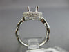 ESTATE 1.11CT DIAMOND 14KT WHITE GOLD 3D ROUND HALO SEMI MOUNT ENGAGEMENT RING