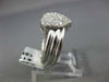 ANTIQUE WIDE .70CT DIAMOND 18KT WHITE GOLD 3D CLASSIC PAVE HEART FUN RING #14321