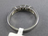 ANTIQUE .37CT ROUND & BAGUETTE DIAMOND 14K WHITE GOLD 3D ANNIVERSARY RING #12435