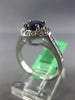 ESTATE 1.31CT DIAMOND & AAA SAPPHIRE 18KT WHITE GOLD 3D HALO ENGAGEMENT RING