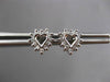 ESTATE .25CT DIAMOND 14KT WHITE GOLD CLASSIC 3D OPEN HEART STUD EARRINGS #24332