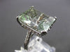 ESTATE MASSIVE 10.43CTW DIAMOND & AAA GREEN AMETHYST 14KT WHITE GOLD FLORAL RING