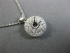 ESTATE .55CT DIAMOND 14KT WHITE GOLD 3D CLASSIC DOUBLE HALO SEMI MOUNT NECKLACE