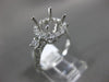 ESTATE LARGE 1.01CT DIAMOND 14KT WHITE GOLD 3 STONE SEMI MOUNT ENGAGEMENT RING