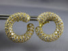 ESTATE LARGE 8.0CT DIAMOND 18KT YELLOW GOLD 3D MULTI ROW SIDEWAYS HOOP EARRINGS