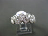 ESTATE WIDE .96CT DIAMOND 14K WHITE GOLD 3D ETOILE HALO WEDDING ANNIVERSARY RING