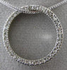 ESTATE LARGE .60CT DIAMOND 14KT WHITE GOLD 3D CIRCLE OF LIFE FLOATING PENDANT