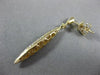 ESTATE LARGE 1.15CT DIAMOND 14K YELLOW GOLD MULTI ROW ELONGATED HANGING EARRINGS