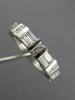 ESTATE  .90CT EMERALD & PRINCESS DIAMOND 14K WHITE GOLD ANNIVERSARY RING #15020