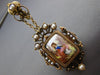 ANTIQUE AAA PEARL & ENAMEL 14KT YELLOW & ROSE GOLD 3D CLIP ON EARRINGS #21682