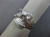 ESTATE WIDE .85CT DIAMOND 18KT WHITE GOLD 3D SEMI MOUNT ENGAGEMENT RING #2871