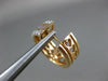 ESTATE 1.54CT WHITE & PINK DIAMOND 18KT ROSE GOLD 3D 3 ROW HEART HUGGIE EARRINGS