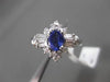 ESTATE .90CT DIAMOND & AAA TANZANITE 14KT WHITE GOLD CLUSTER COCKTAIL RING