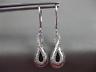 ESTATE .25CT DIAMOND 14KT WHITE GOLD 3D INFINITY LOVE KNOT LEVERBACK EARRINGS