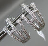 ESTATE LARGE 1.16CT DIAMOND 18KT WHITE GOLD MULTI ROW BRANCH CLIP ON EARRINGS