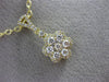 ESTATE .51CT DIAMOND 18KT YELLOW GOLD HALO OPEN FILIGREE FLOWER CLUSTER PENDANT