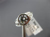 ANTIQUE LARGE GIA .90CT DIAMOND 18KT WHITE GOLD FILIGREE ENGAGEMENT RING #23707