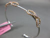 ESTATE .87CT WHITE & PINK DIAMOND 18K WHITE & ROSE GOLD INFINITY BANGLE BRACELET