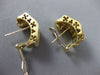 ESTATE EXTRA LARGE 1.53CT DIAMOND 14KT YELLOW GOLD 3D MULTI ROW CLIP ON EARRINGS