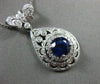 ESTATE LARGE 2.60CT DIAMOND & SAPPHIRE 18KT WHITE GOLD 3D HALO BUTTERFLY PENDANT