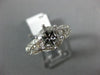 ESTATE LARGE .68CT DIAMOND 14K WHITE GOLD 3D FILIGREE SEMI MOUNT ENGAGEMENT RING