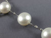 ESTATE LARGE .06CT DIAMOND & AAA PEARL 14KT WHITE GOLD CLASSIC LARIAT NECKLACE