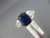 ESTATE 2.83CT DIAMOND & SAPPHIRE 14K WHITE GOLD 3D FILIGREE ENGAGEMENT RING 1772